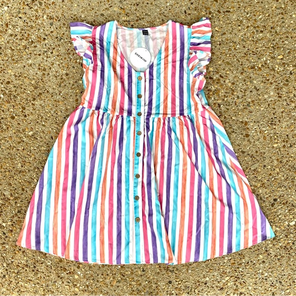 Shein Vcay NWT Girls Multicolor Striped Sundress Size XL - Picture 1 of 7